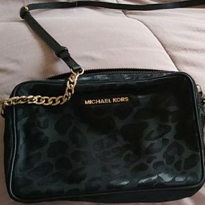 Michael Kors Crossbody Black Leopard
